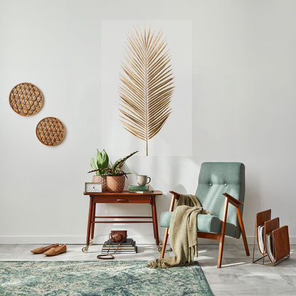 GOLDEN PALM ELEGANCE Poster verticale staccabile e attaccabile