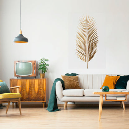 GOLDEN PALM ELEGANCE Poster verticale staccabile e attaccabile