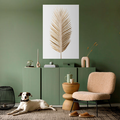 GOLDEN PALM ELEGANCE Poster verticale staccabile e attaccabile