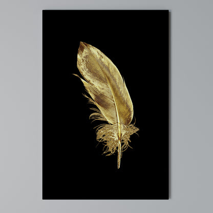 SHIMMERING FEATHER GRACE Stampa su Tela Verticale
