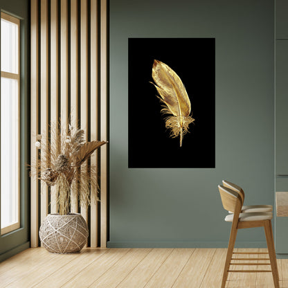 Poster verticale staccabile e attaccabile SHIMMERING FEATHER GRACE