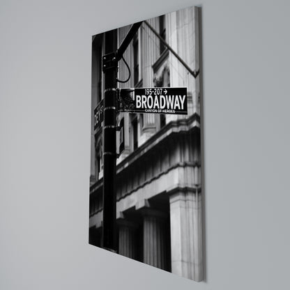 BROADWAY SIGN Stampa su Tela Verticale