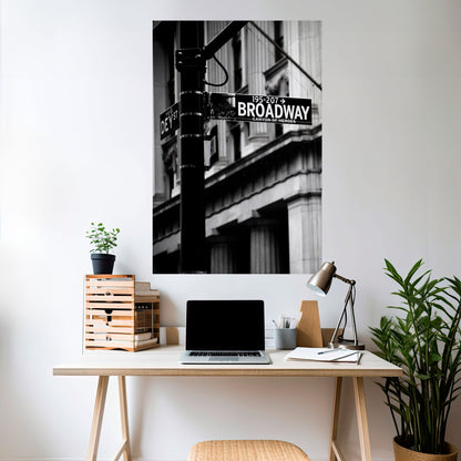 INSEGNA DI BROADWAY Poster verticale staccabile e attaccabile