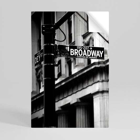 INSEGNA DI BROADWAY Poster verticale staccabile e attaccabile