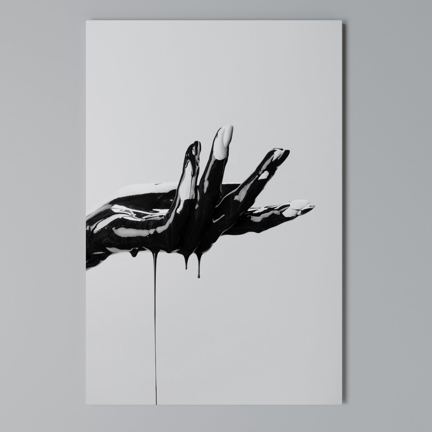 BLACK VISCOSITY Stampa su Tela Verticale