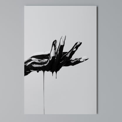BLACK VISCOSITY Stampa su Tela Verticale
