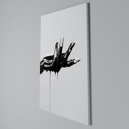 BLACK VISCOSITY Stampa su Tela Verticale