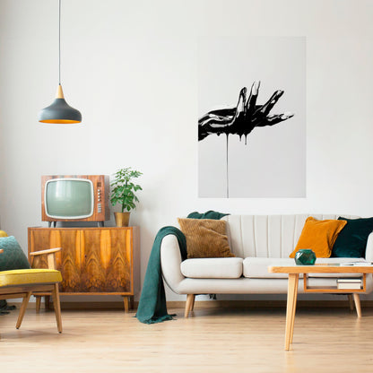 Poster verticale staccabile e attaccabile VISCOSITÀ NERA