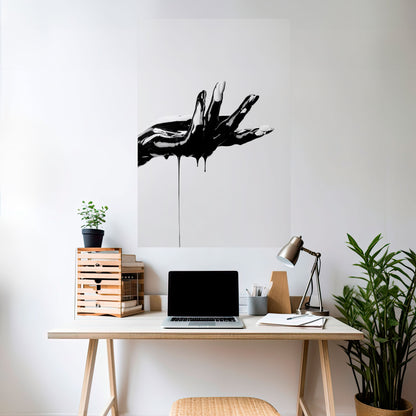 Poster verticale staccabile e attaccabile VISCOSITÀ NERA