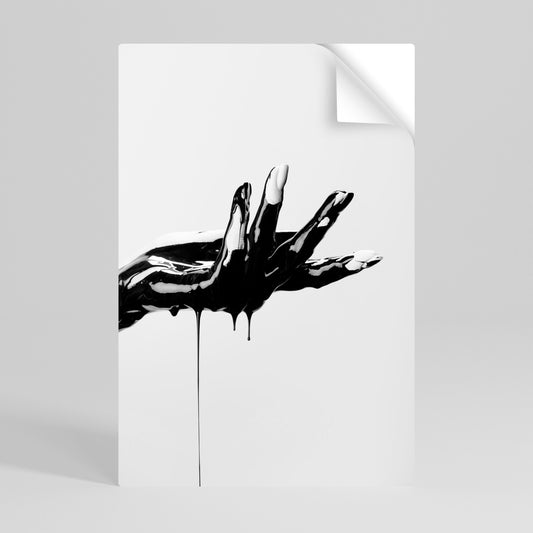 Poster verticale staccabile e attaccabile VISCOSITÀ NERA