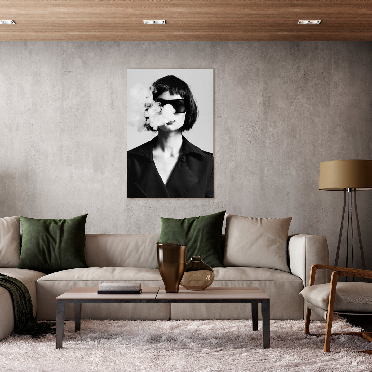 SMOKY BELLE Vertical Canvas Print