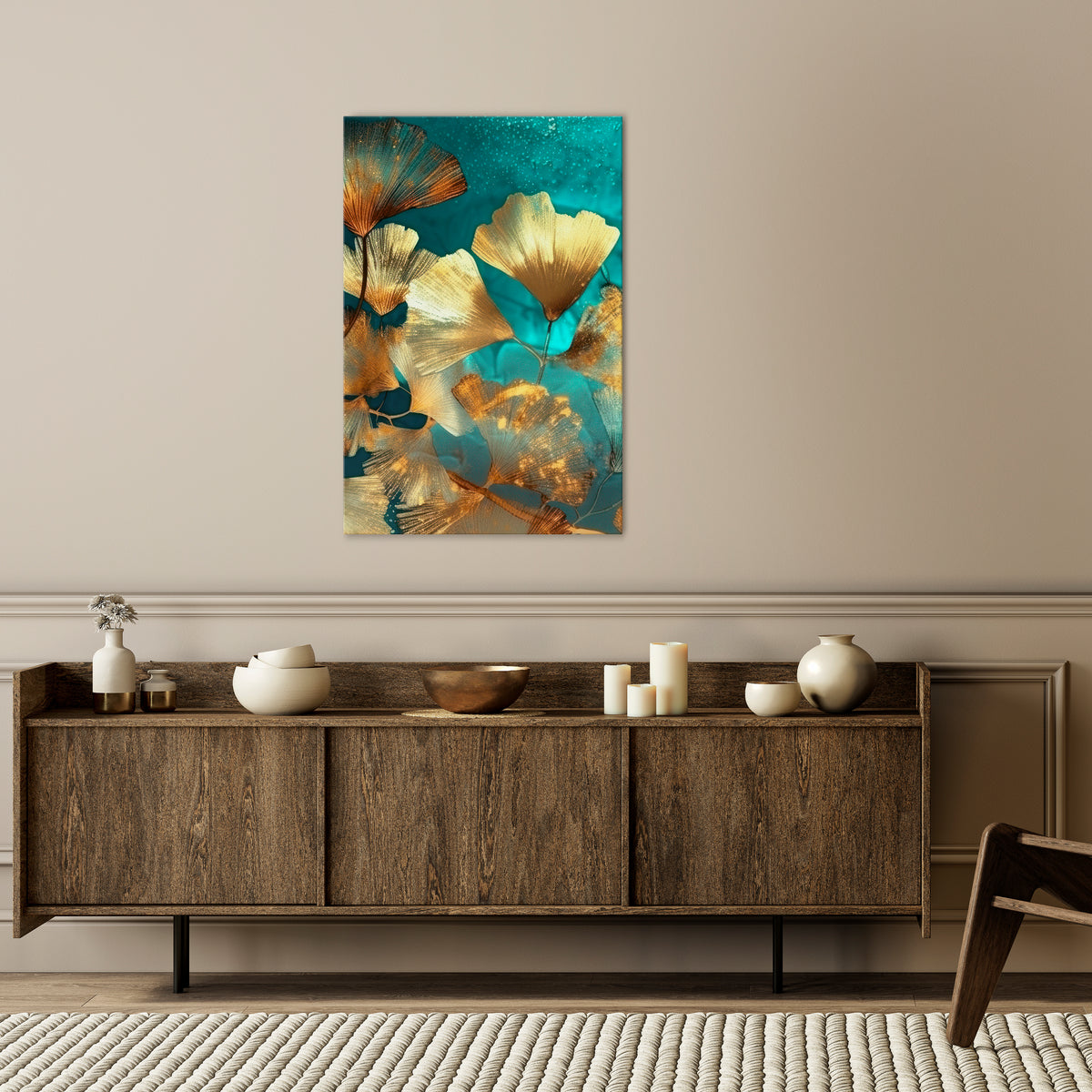 LUMINOUS FOLIAGE Vertical Canvas Print
