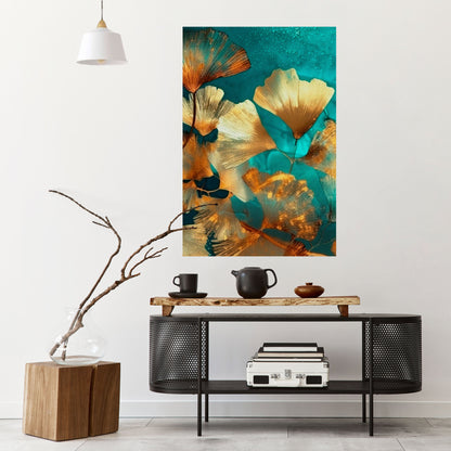 Poster verticale staccabile e attaccabile con FOGLIAME LUMINOSO