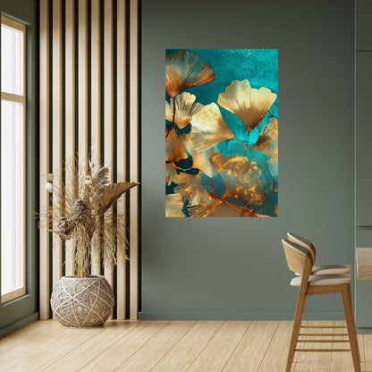 Poster verticale staccabile e attaccabile con FOGLIAME LUMINOSO