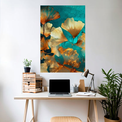 Poster verticale staccabile e attaccabile con FOGLIAME LUMINOSO