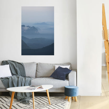 MISTY MOUNTAIN WHISPER Peel and Stick Vertical Poster