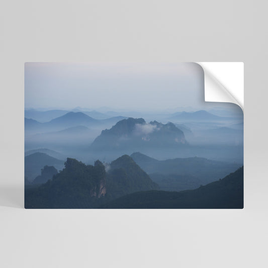Poster orizzontale staccabile e attaccabile MISTY MOUNTAIN WHISPER