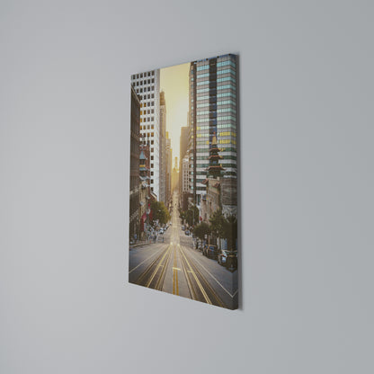 SUNSET CITYSCAPE SYMPHONY Stampa su Tela Verticale
