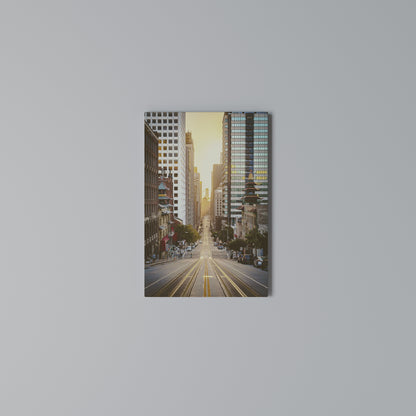 SUNSET CITYSCAPE SYMPHONY Stampa su Tela Verticale