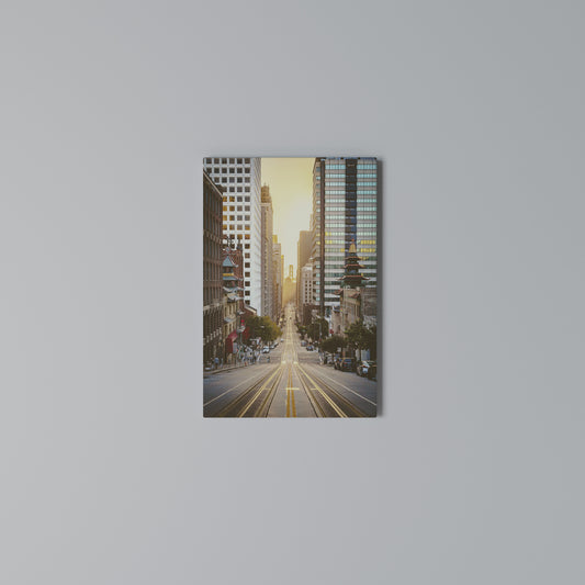 SUNSET CITYSCAPE SYMPHONY Stampa su Tela Verticale