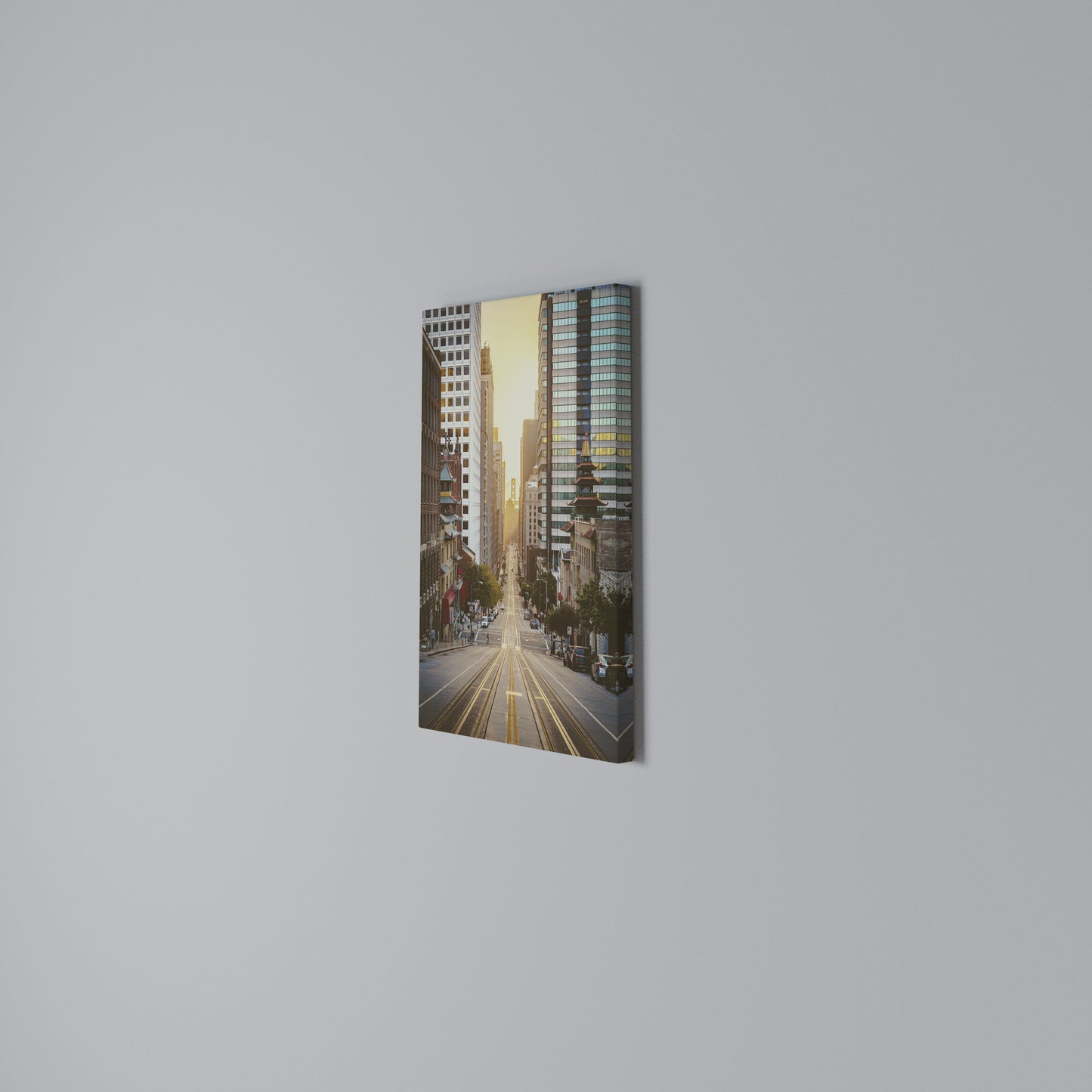 SUNSET CITYSCAPE SYMPHONY Stampa su Tela Verticale