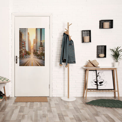 SINFONIA DEL PAESAGGIO URBANO AL TRAMONTO Poster verticale staccabile e attaccabile