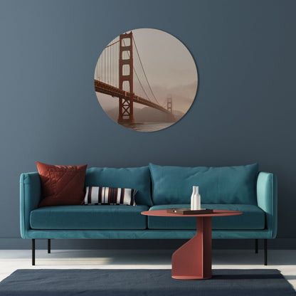 BRIDGE OF DREAMS Round Wall Art