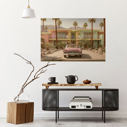 Poster orizzontale staccabile e attaccabile in stile californiano