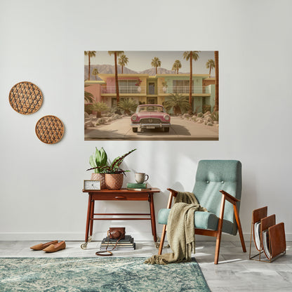 Poster orizzontale staccabile e attaccabile in stile californiano