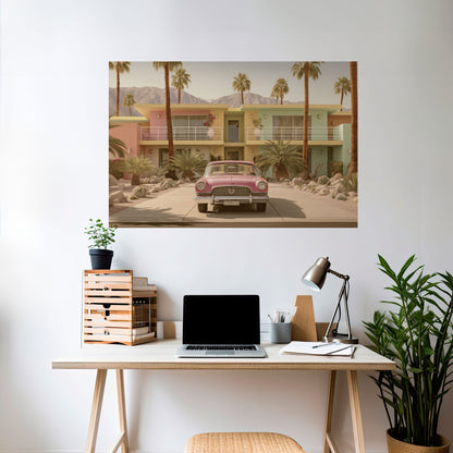 Poster orizzontale staccabile e attaccabile in stile californiano