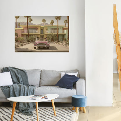 Poster orizzontale staccabile e attaccabile in stile californiano