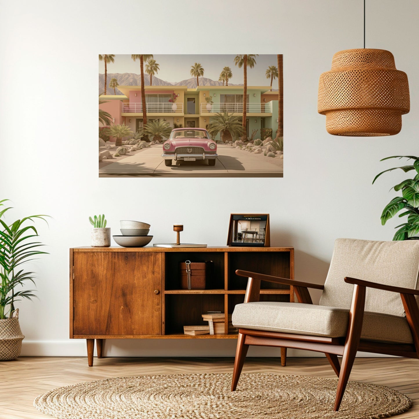 Poster orizzontale staccabile e attaccabile in stile californiano