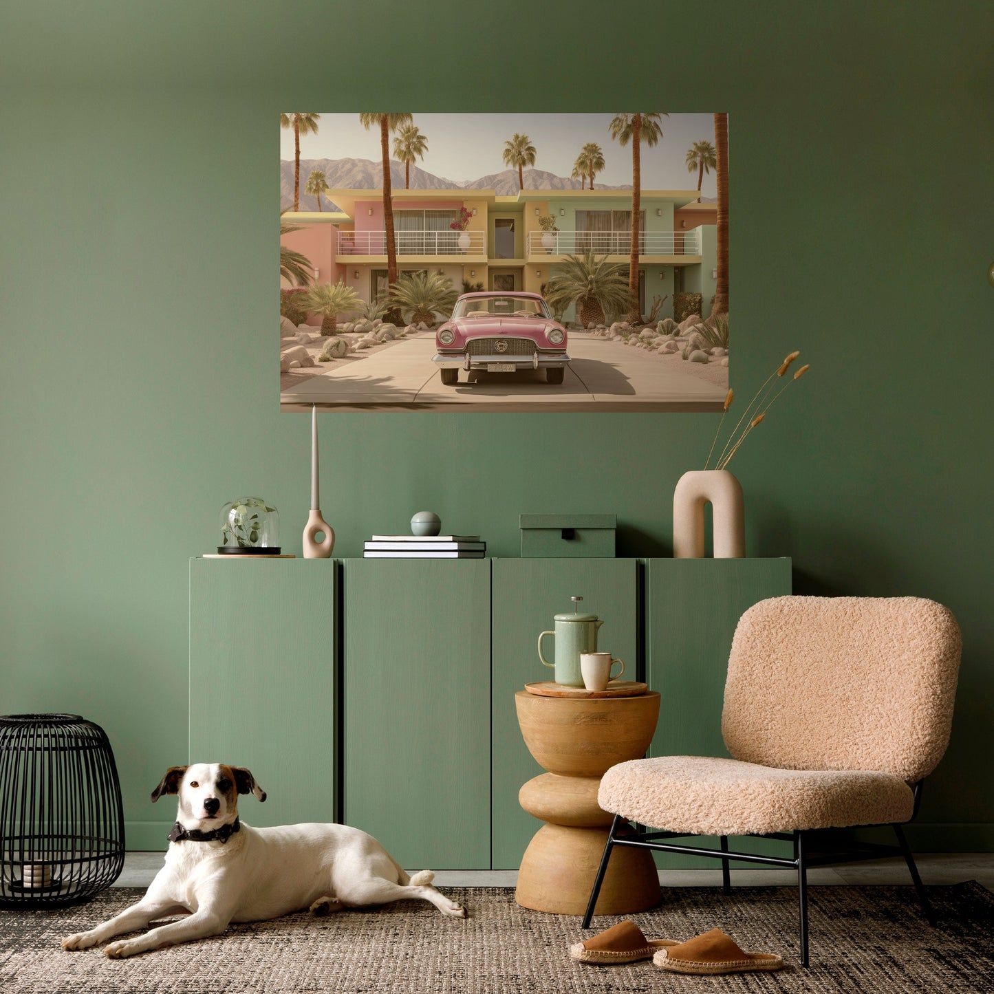 Poster orizzontale staccabile e attaccabile in stile californiano