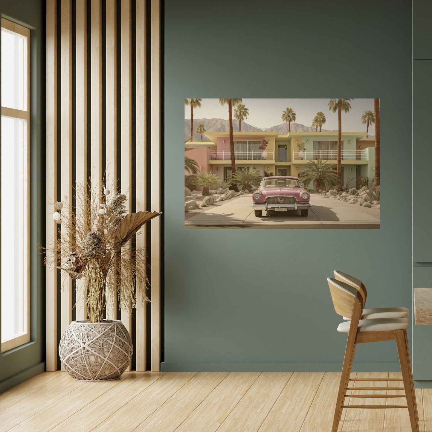 Poster orizzontale staccabile e attaccabile in stile californiano