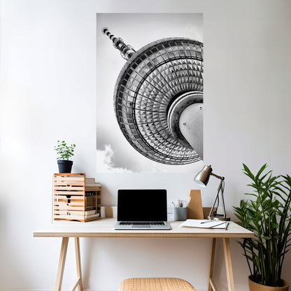 BERLINER FERNSEHTURM Poster verticale stacca e incolla