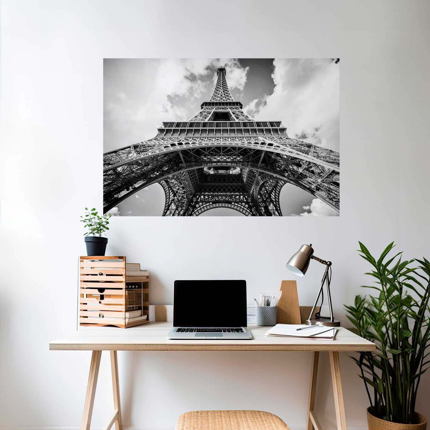 Poster orizzontale staccabile e attaccabile con PROSPETTIVA EIFFEL SENZA TEMPO