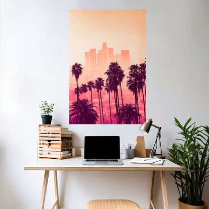 Poster verticale staccabile e attaccabile PALM SHADE DREAMSCAPE