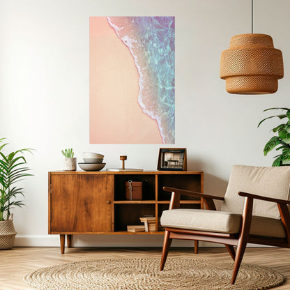 Poster verticale staccabile e attaccabile con tonalità di paesaggio sabbioso da sogno