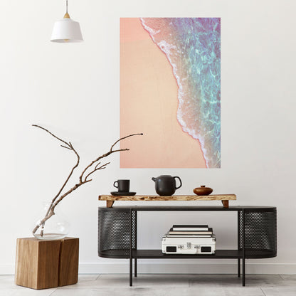 Poster verticale staccabile e attaccabile con tonalità di paesaggio sabbioso da sogno