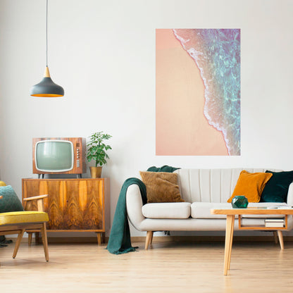 Poster verticale staccabile e attaccabile con tonalità di paesaggio sabbioso da sogno