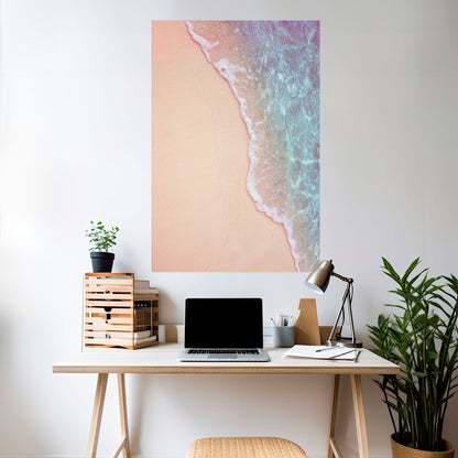 Poster verticale staccabile e attaccabile con tonalità di paesaggio sabbioso da sogno