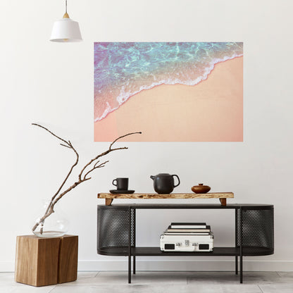 Poster orizzontale staccabile e attaccabile con tonalità di paesaggio sabbioso da sogno