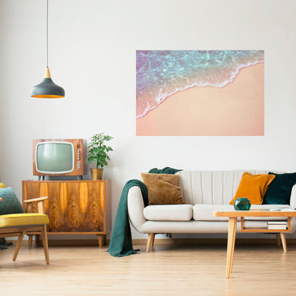 Poster orizzontale staccabile e attaccabile con tonalità di paesaggio sabbioso da sogno