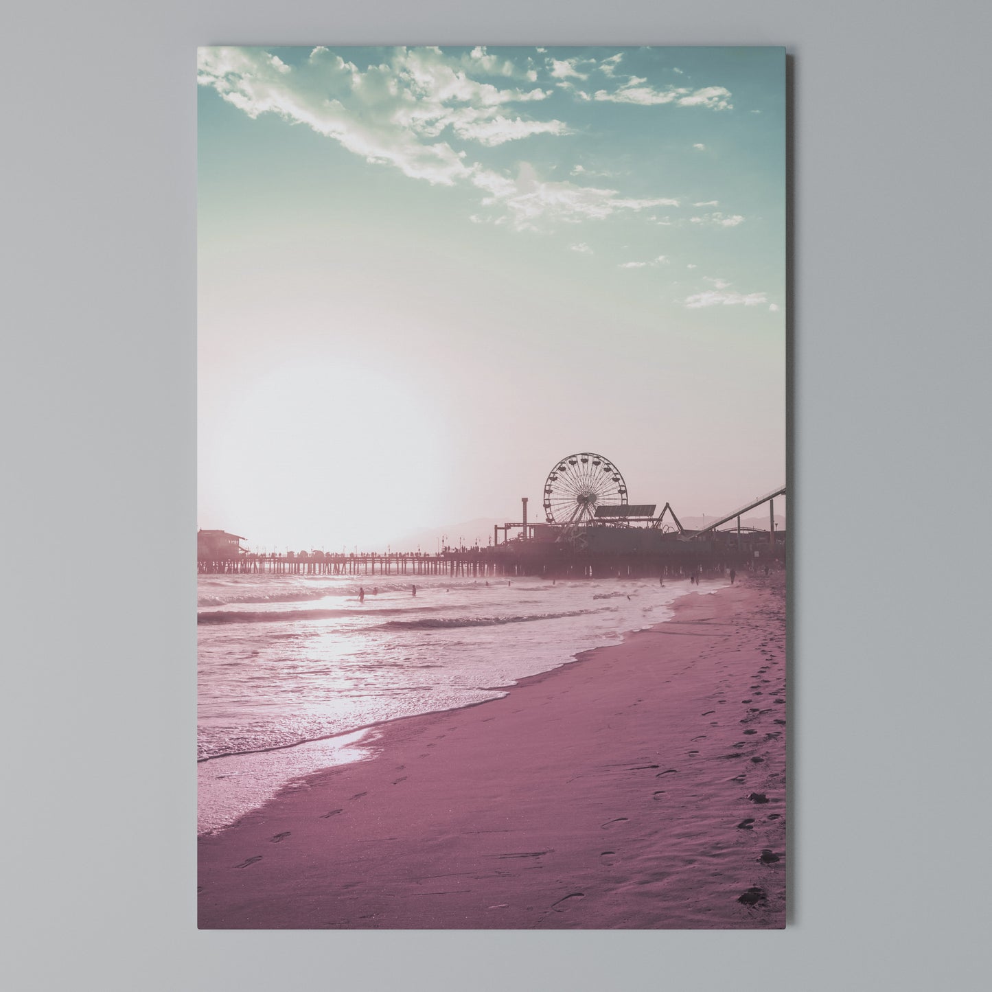 PASTEL COAST VIBES Stampa su Tela Verticale