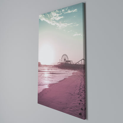 PASTEL COAST VIBES Stampa su Tela Verticale