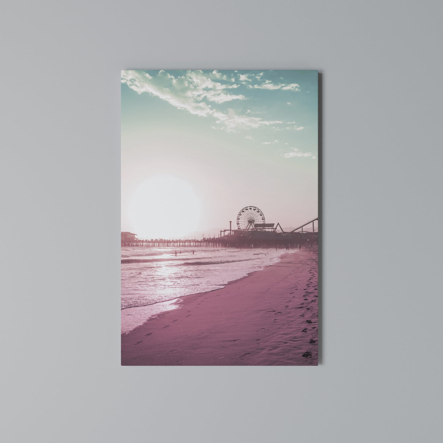 PASTEL COAST VIBES Stampa su Tela Verticale