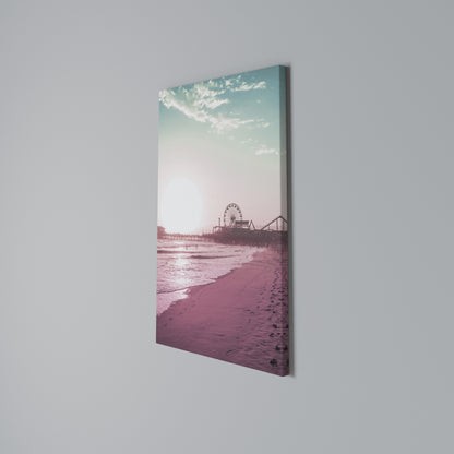 PASTEL COAST VIBES Stampa su Tela Verticale