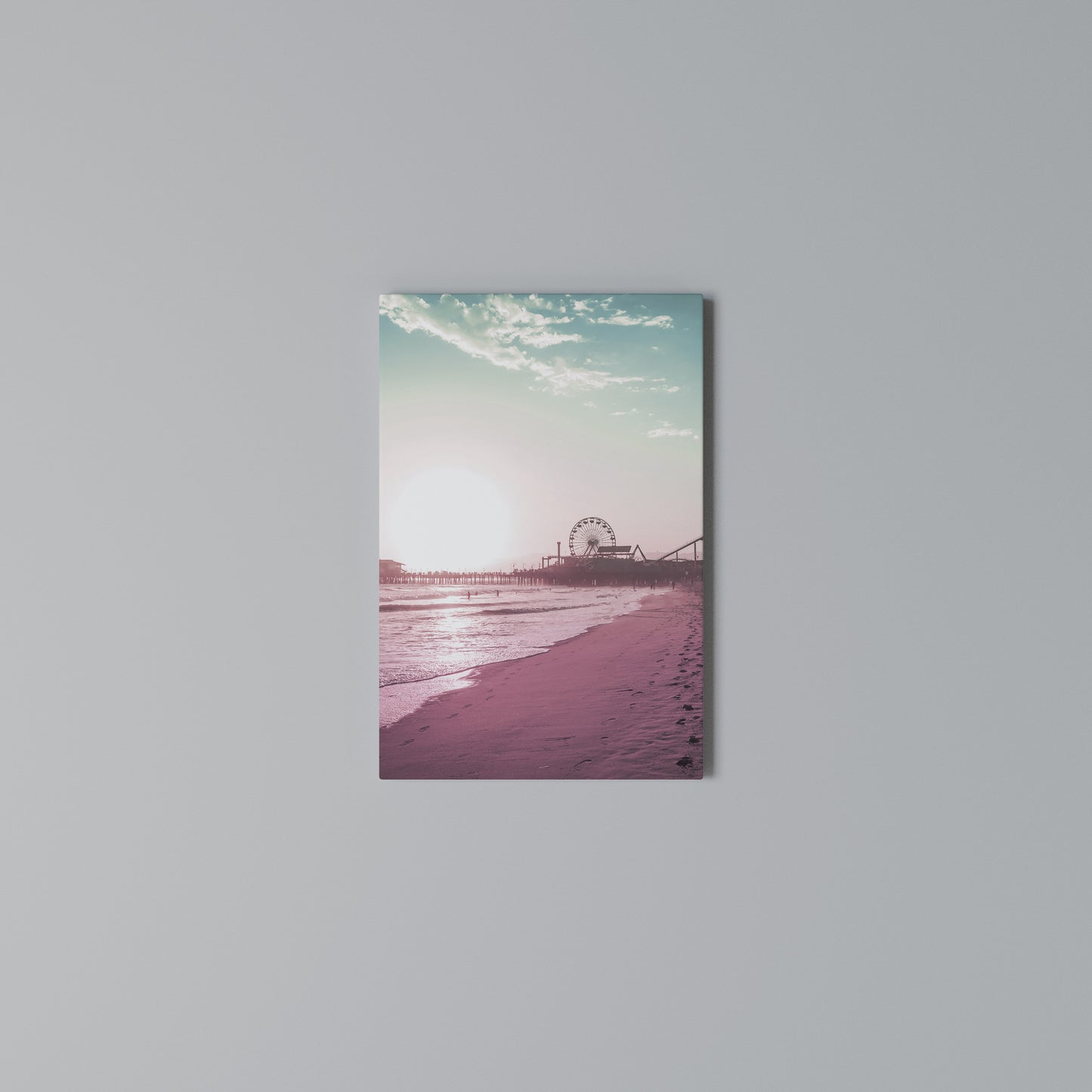 PASTEL COAST VIBES Stampa su Tela Verticale