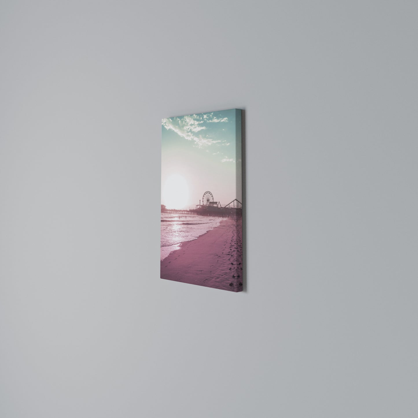 PASTEL COAST VIBES Stampa su Tela Verticale