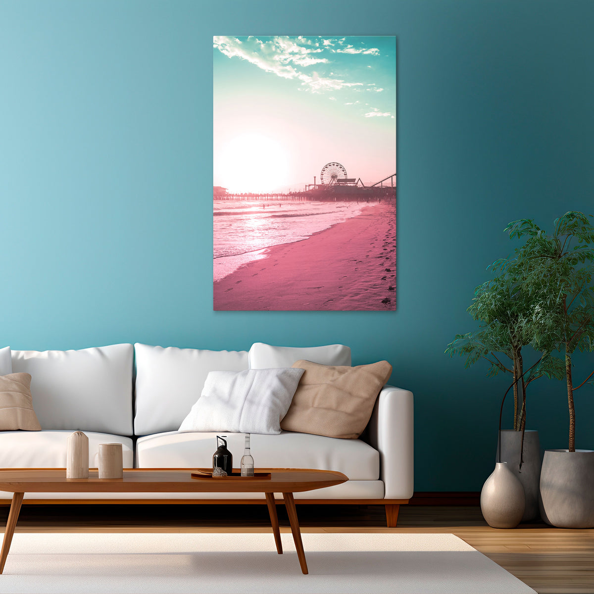 PASTEL COAST VIBES Vertical Canvas Print